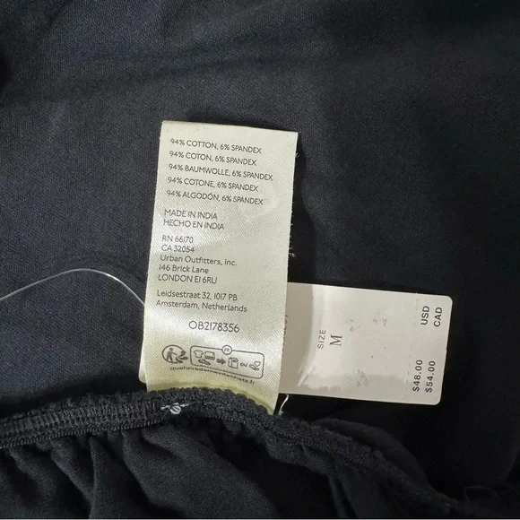 Anthropologie Maeve Black Square Neck Top NWT Size Medium - Picture 6 of 6